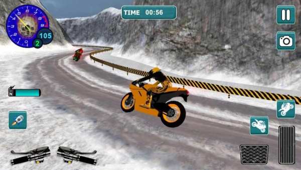 Snow Bike Motocross Racing - Mountain Driving स्क्रीनशॉट 4