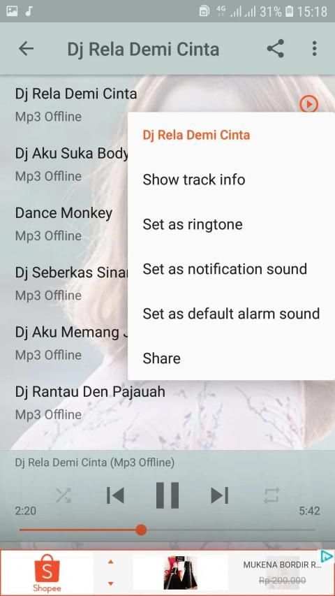 Dj Rela Demi Cinta Offline screenshot 3
