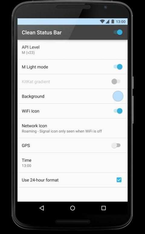 Clean Status Bar [Developers] 1 تصوير الشاشة