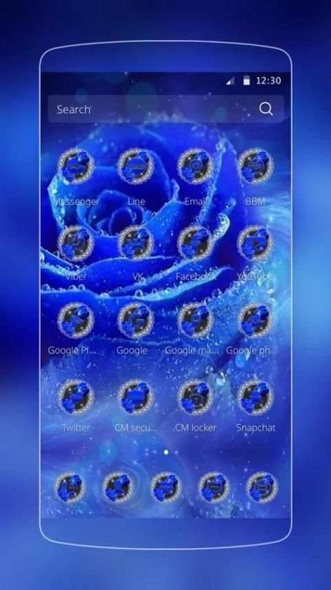 Blue Rose Cinta Romantis Tema screenshot 3