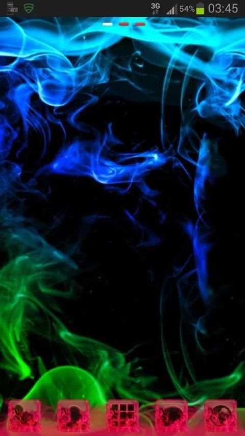 GO Launcher Theme green smoke screenshot 4