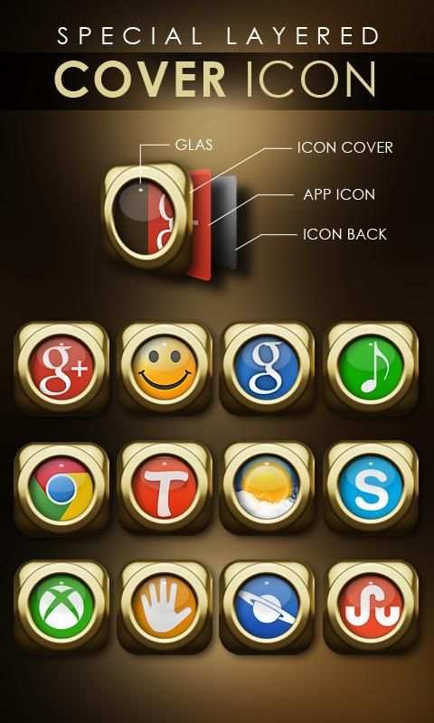 Gold Li Next Launcher theme screenshot 4