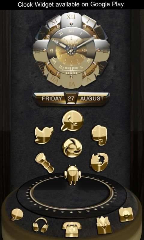 Gold Li Next Launcher theme screenshot 8