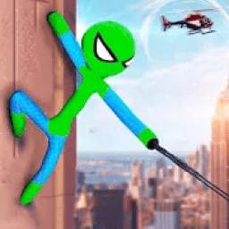 Spider Stickman Rope Hero Grand City Crime