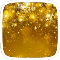 गोल्ड क्रिसमस हार्ट थीम on 9Apps