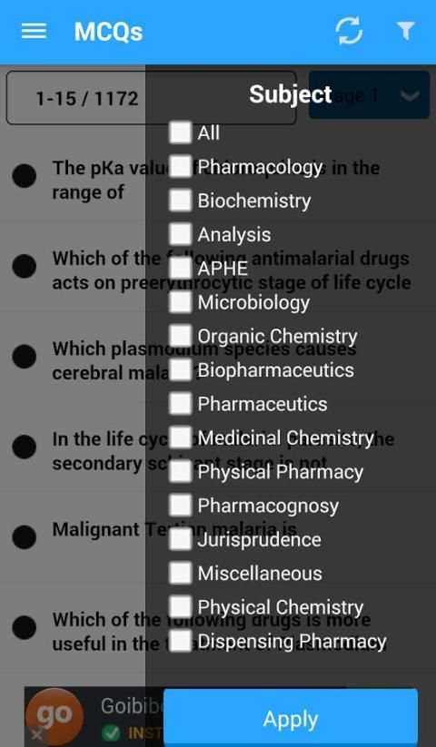GPAT, NIPER JEE & PHARMA MCQs screenshot 4