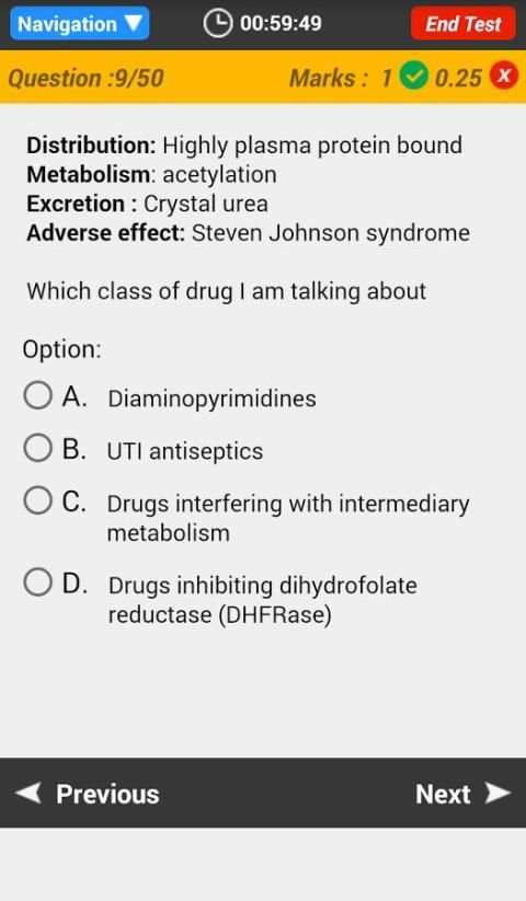 GPAT, NIPER JEE & PHARMA MCQs 6 تصوير الشاشة