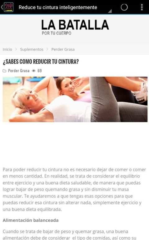 Como Reducir la Cintura Rapido screenshot 1