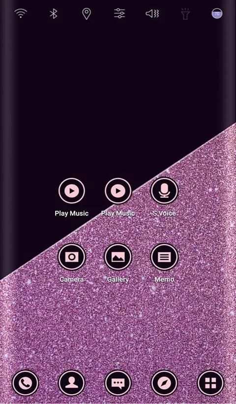 Violet Bling Launcher theme screenshot 5