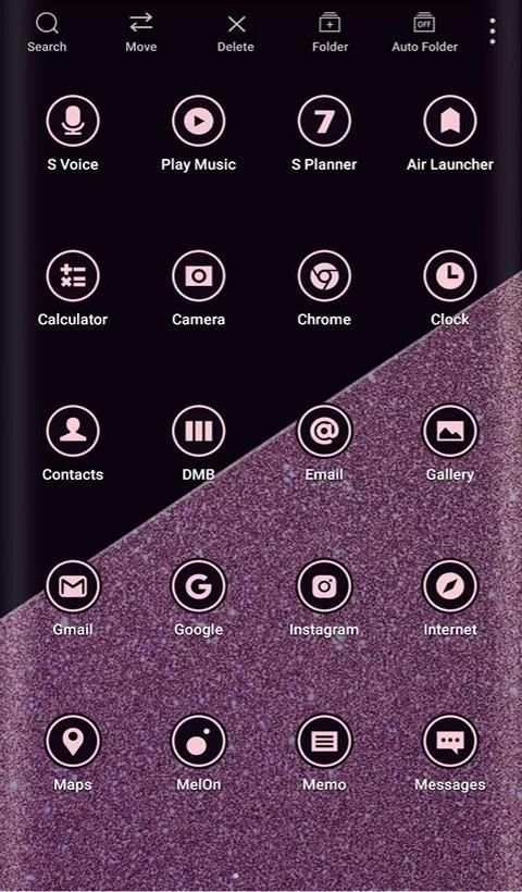 Violet Bling Launcher theme screenshot 1