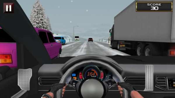 Racing in Car: Snow Traffic screenshot 4