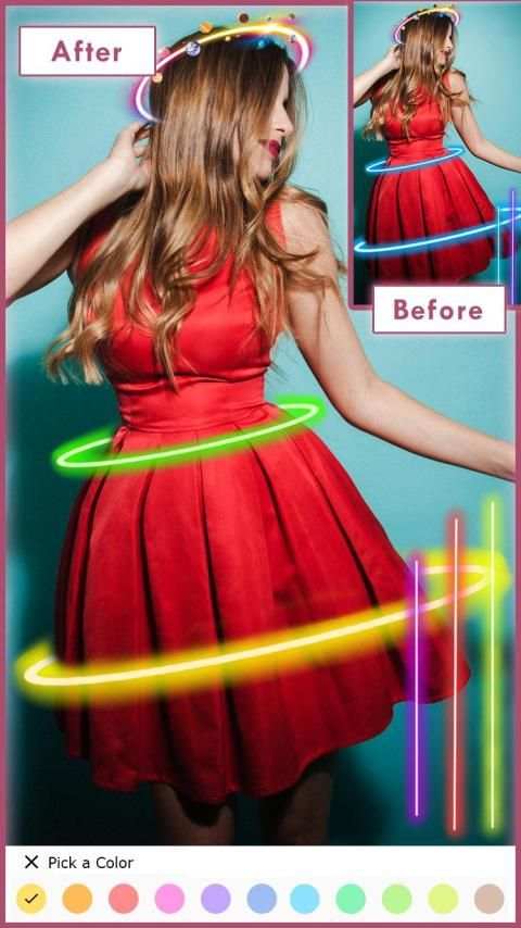 Neon Photo Editor - Neon Sticker Eraser स्क्रीनशॉट 4