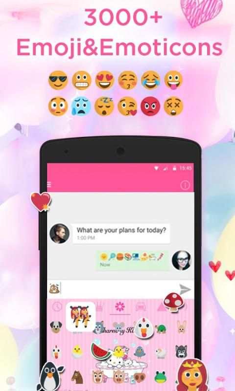 Lovely Pink Cat-Emoji Keyboard 3 تصوير الشاشة