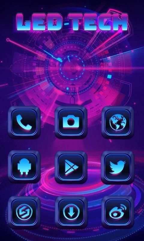 Led Tech GO Launcher 4 تصوير الشاشة