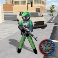 US Army Counter Stickman Rope Hero Crime Gangster