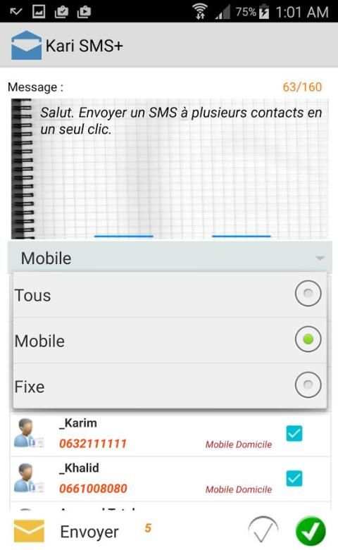Kari SMS+ screenshot 1