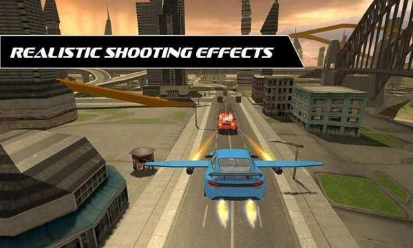 Flying Car Racing Shooting War 7 تصوير الشاشة