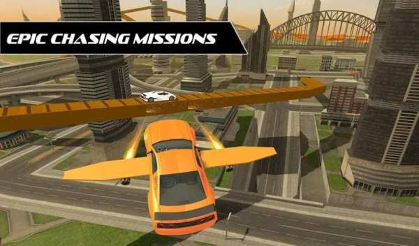 Flying Car Racing Shooting War 3 تصوير الشاشة