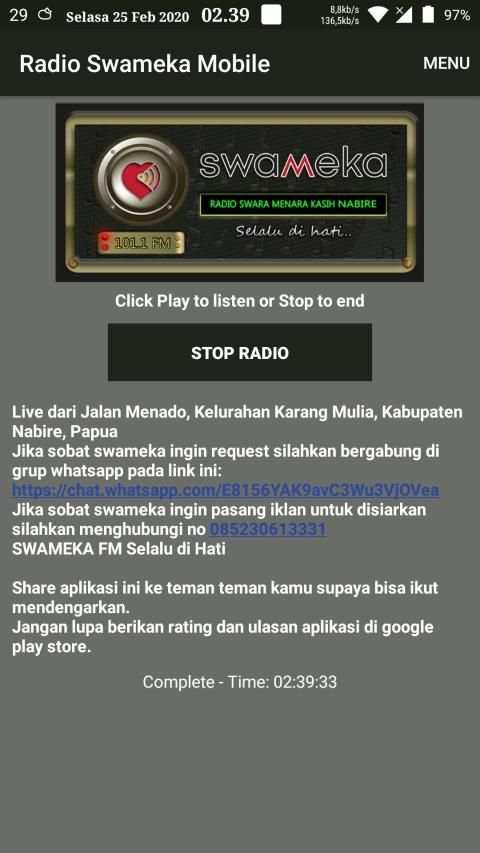 Radio Swameka Mobile screenshot 3