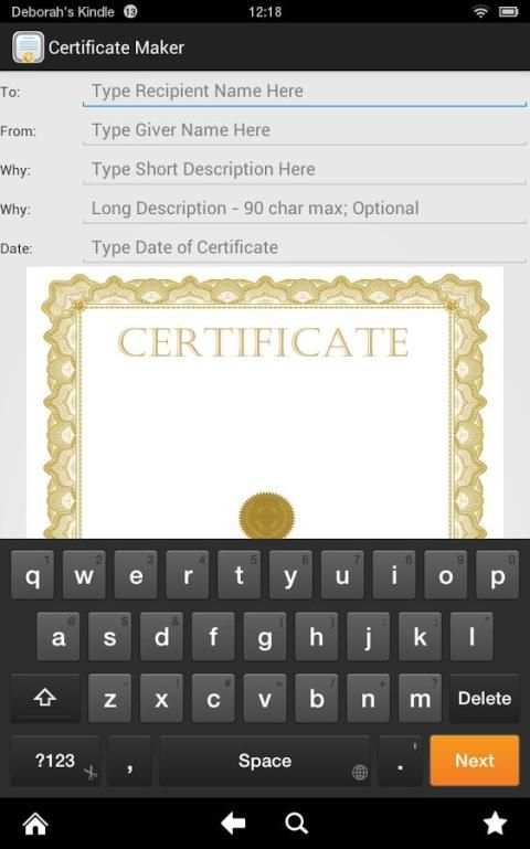 Certificate Maker! Diploma etc скриншот 3