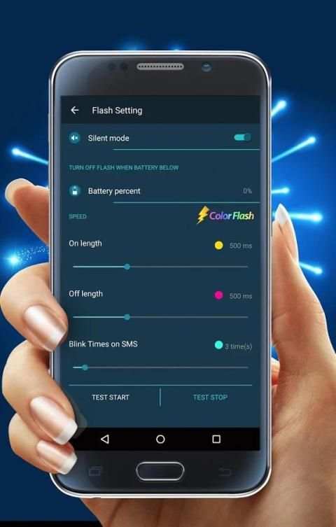 Color Flashlight Call and SMS! स्क्रीनशॉट 1