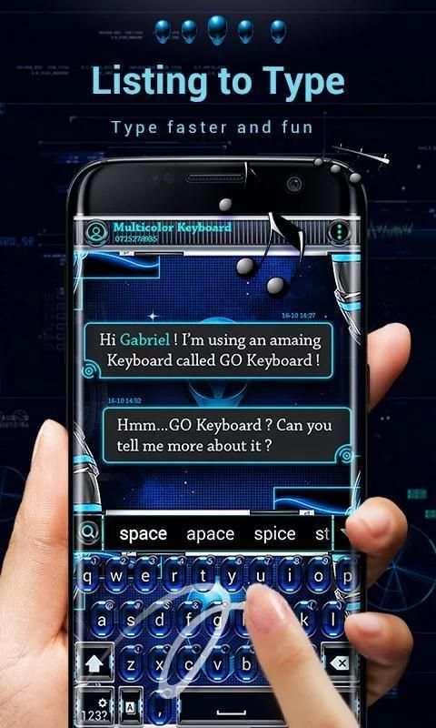 Apollo GO Keyboard Theme Emoji 4 تصوير الشاشة