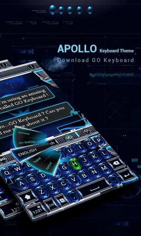 Apollo GO Keyboard Theme Emoji 5 تصوير الشاشة