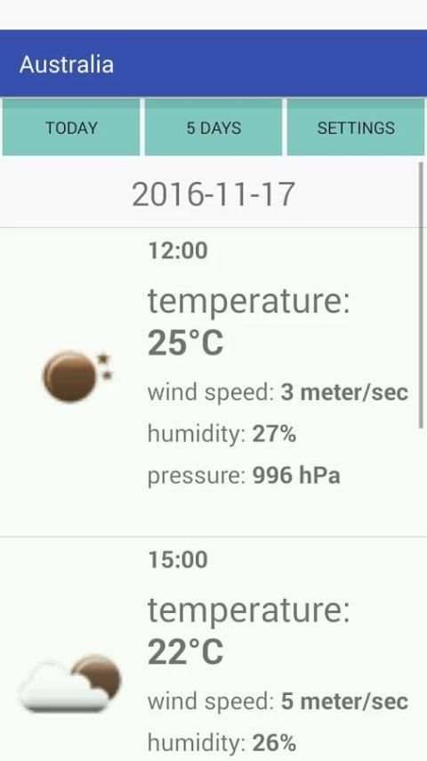 Australia Weather screenshot 1