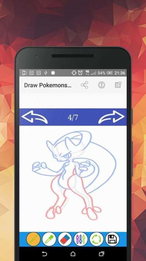 Draw Pokemons : Coloring Game screenshot 2