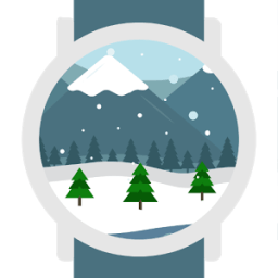 Winter Landscape Watch Face أيقونة