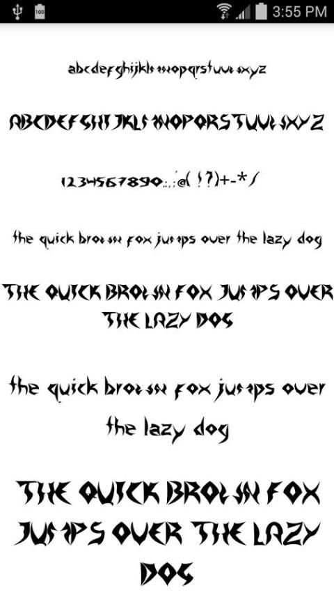 Fonts for FlipFont Tattoo 4 تصوير الشاشة