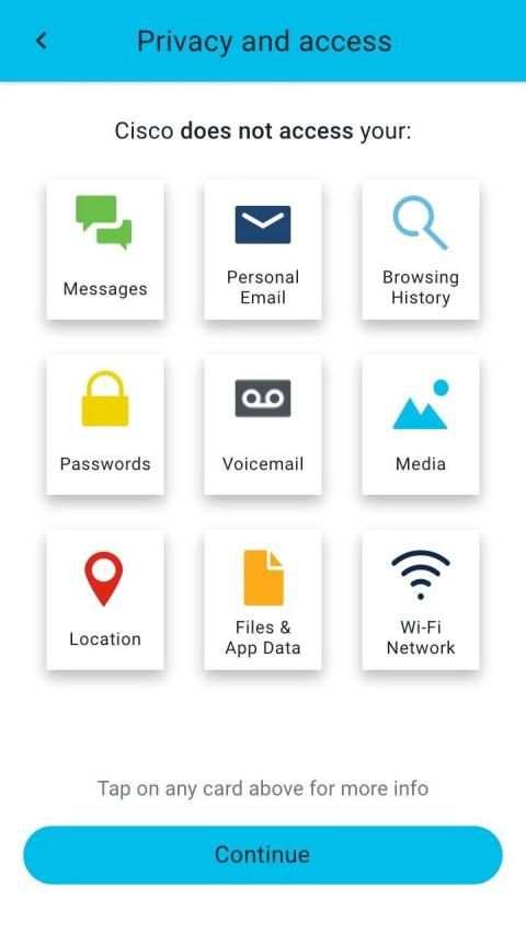 Cisco eStore Mobile Setup screenshot 1