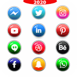 All Social Media: All Social Networks in one app आइकन