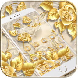 Golden Rose Theme Gold Roses आइकन