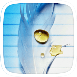 Синий перо Tear Theme иконка