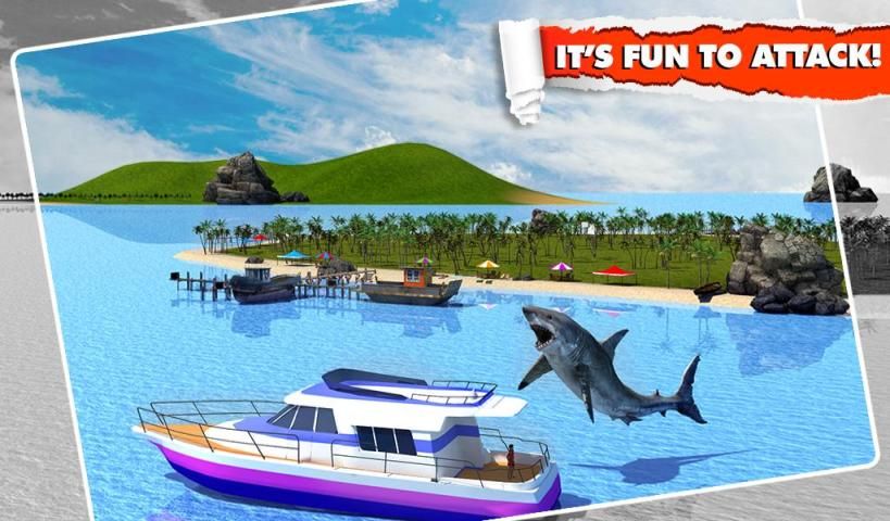 Angry Shark Simulator 3D скриншот 1