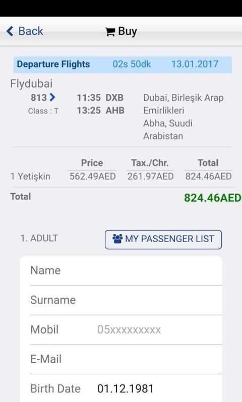 Flydubai Airlines screenshot 1