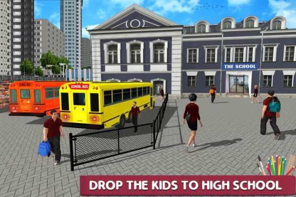High School Bus Simulator: City Bus Driving screenshot 14
