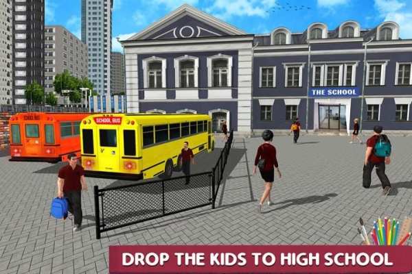 High School Bus Simulator: City Bus Driving screenshot 4