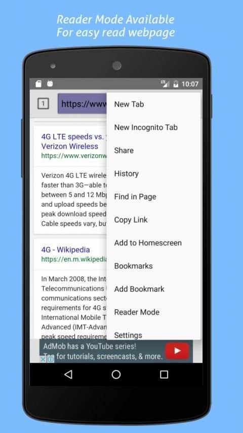 LTE Browser screenshot 2