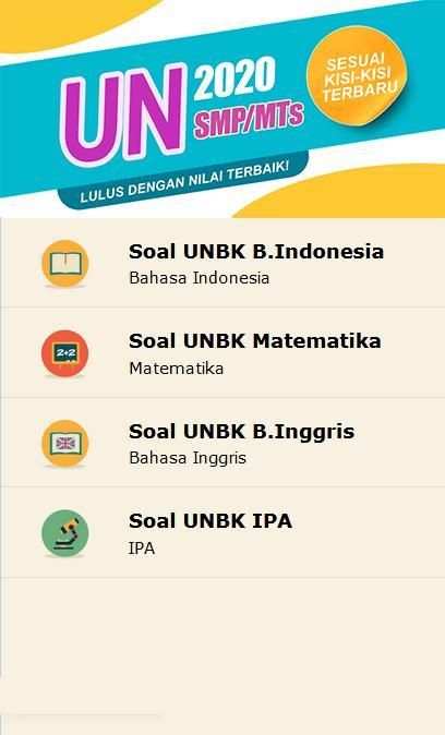Soal UN SMP MTS 2020 (UNBK) screenshot 1
