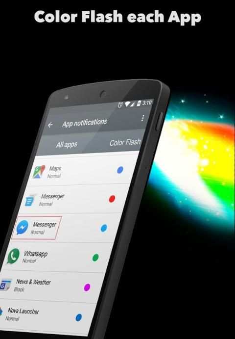 Ringing Color Flashlight: Call 1 تصوير الشاشة