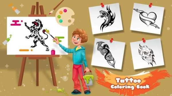 How to Draw Tattoo : Coloring Book Kids Tattoo screenshot 4