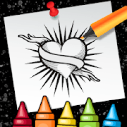 ikon How to Draw Tattoo : Coloring Book Kids Tattoo