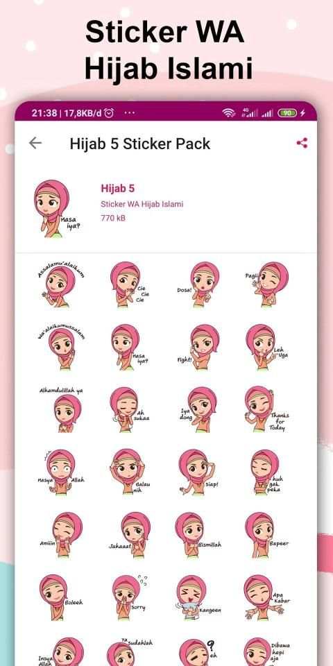 Sticker WA Hijab Islami screenshot 2