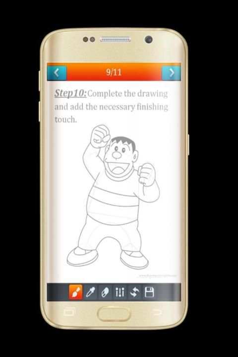 How To Draw Doraemon Tutorials स्क्रीनशॉट 1