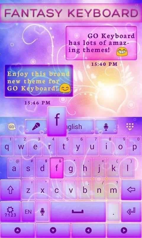 Fantasy GO Keyboard Theme 4 تصوير الشاشة
