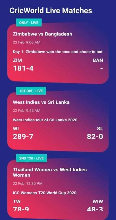 Cricket Live Line screenshot 2