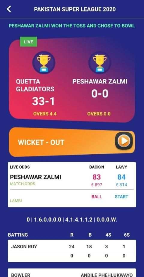 Cricket Live Line screenshot 1