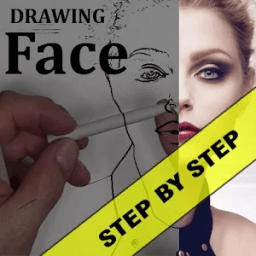 Drawing female face أيقونة